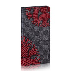 Louis Vuitton N41676 Brazza Portemonnee Damier Graphite Canvas