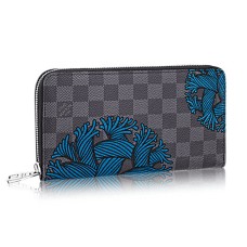 Louis Vuitton N41683 Zippy Organizer Damier Graphite Canvas