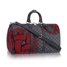 Louis Vuitton N41701 Keepall Bandouliere 45 Plunjezak Damier Graphite Canvas