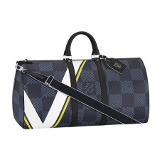 Louis Vuitton N44009 Keepall 55 Bandoulière Plunjezak Damier Cobalt Canvas
