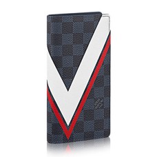 Louis Vuitton N64003 Brazza Portemonnee Damier Cobalt Canvas
