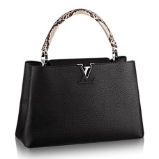 Louis Vuitton N91659 Capucines MM draagtas Taurillon leer