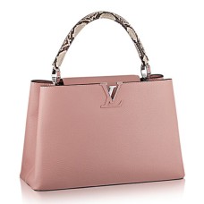 Louis Vuitton N91660 Capucines MM draagtas Taurillon leer