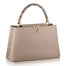 Louis Vuitton N91711 Capucines MM draagtas Taurillon leer